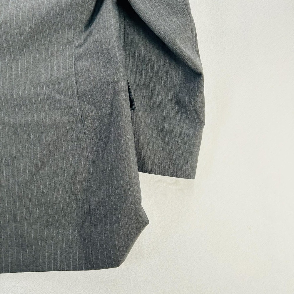 Hart Schaffner Marx Suit Jacket Mens 44R Gray Pinstripe Classic Fit Two Button - Picture 16 of 16